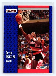 1991 Fleer #168 Clyde "The Glide" Drexler Portland Trailblazers HOF - Picture 1 of 2