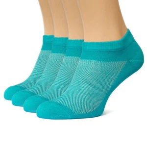 Mint Thin Breathable Cotton Low Cut Ankle Running socks for Women Men, 4 Pack - Picture 1 of 4