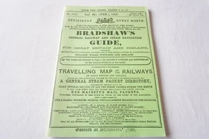 Manual de horarios de Bradshaws Railway & Steam Guide de reimpresión de 1863 - Imagen 1 de 10