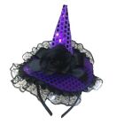 Halloween Witch Hat Headband Wizard Cap Adult Head Accessory Masked Party Supply