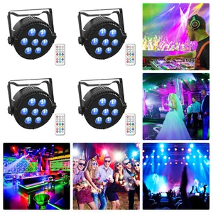 105W 7LED RGBW Par Can Light Stage Lighting Flat Projector DMX Disco Party Light - Picture 1 of 15