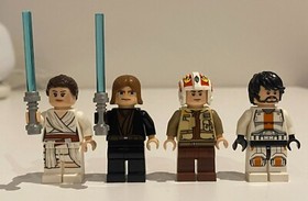 LEGO Star Wars Anakin Skywalker, Rey Skywalker, and two misc soldiers Lot of 4x