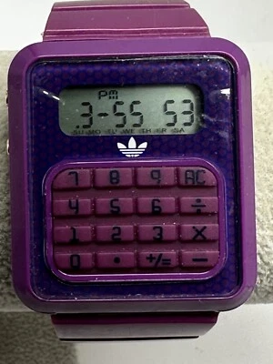 Adidas ADH4042 New Battery Calculator Watch Purple Working 40MM 7.5" D65 - Image 1 of 4