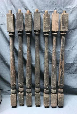 Lot of 67 Antique Vintage 1X23 Turned Wood Staircase Spindles Old 1806-22B Cover