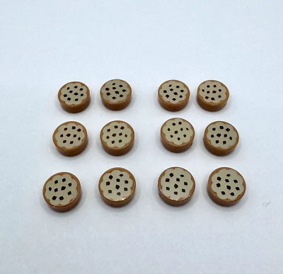 (12) NUEVO LEGO Galleta Impreso Azulejo-Chocolate Chip Minifigura Comida Foto 1 de 3