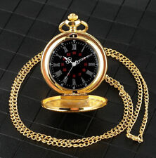 Uhr Taschenuhr Retro Analog  Taschenuhr Arabisch/Römerische Quarz  Gold schwarz