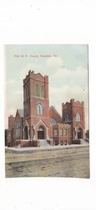 Hannibal, Missouri 1909 antike Postkarte / Erste M. E. Kirche - Bild 1 von 2