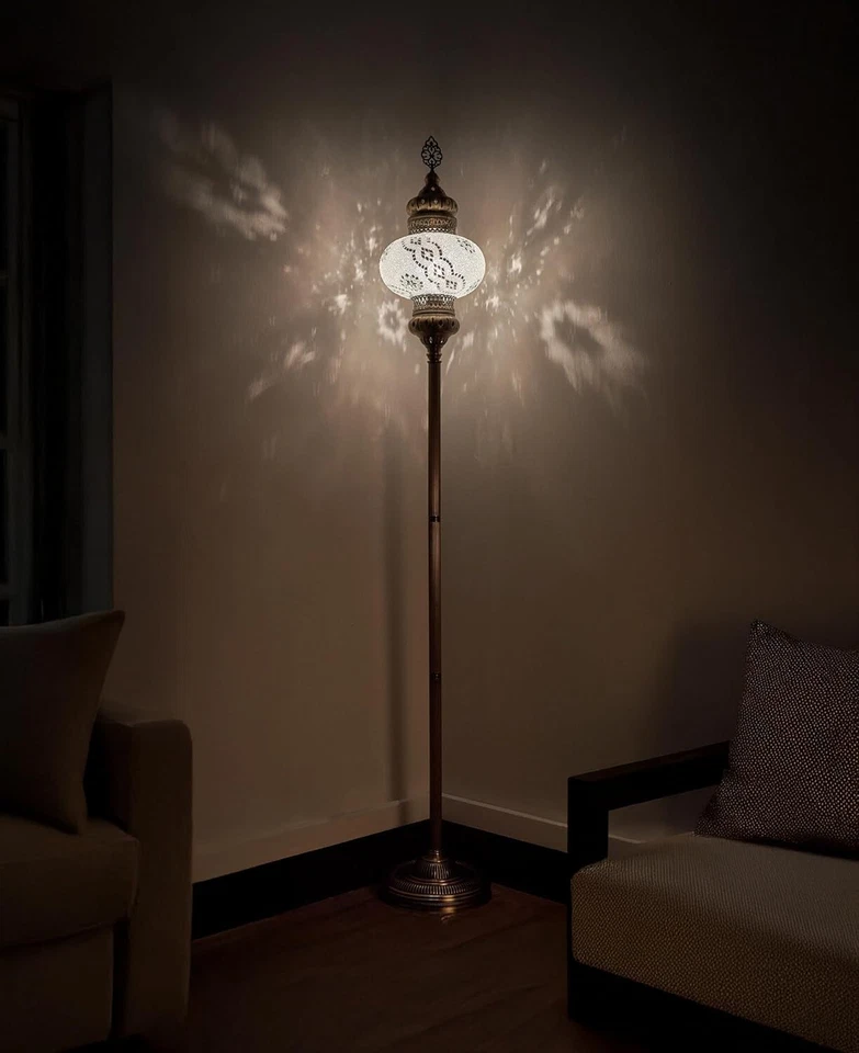 DEMMEX 10" Turkish Mosaic Floor Lamp, Vibrant Glass Design, Oriental Charm 5.5ft - Image 1 of 1