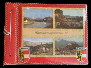 Vtg Australia Photo Album Scrapbook 1955-6 16" x 12" German Patches Book Covered - Picture 1 of 12