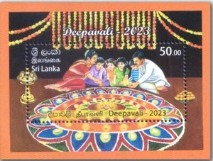 Sri Lanka 2023 Deepavali Diwali Hinduism Indian Theme Miniature sheet MNH - Picture 1 of 3