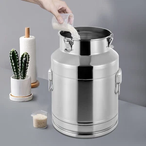 Lata de leche de acero inoxidable de 28 L cubo de leche cubo de vino lata de leche jarra 304 - Imagen 1 de 15