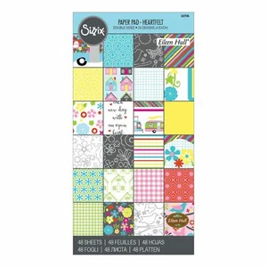 Sizzix HEARTFELT Double Sided Paper Pad 6x12 48 Cardstock Sheets Eileen Hull - Picture 1 of 4