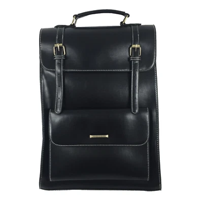 ECOSUSI Laptop Backpack for Women PU Leather Black Vintage Laptop 15.6 In NEW - Image 1 of 4