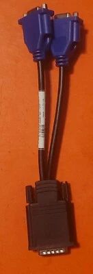 Molex DVI DMS-59 (1) Male Splitter to Dual (2) VGA Female Connector/Adapter - Image 1 of 4