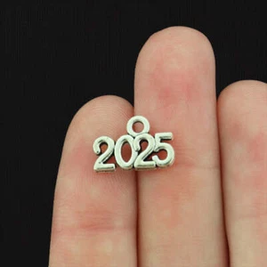 10 Year 2025 Antique Silver Tone Charms - SC556 - Picture 1 of 1