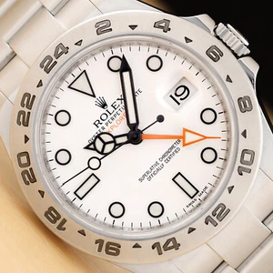 2012 CARD ROLEX EXPLORER II 216570 42MM WHITE STAINLESS STEEL GMT DATE WATCH - Picture 1 of 11