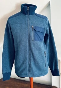 MINT Marmot BLUE Knit Insulated Warm Jacket Fleece Lined Zip Pockets Men's M - Picture 1 of 6