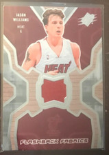 2007-08 SPX FLASBACK FABRICS JASON WILLIAMS GAME WORN USED JERSEY PATCH
