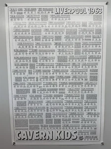 Merseybeat Poster Pete Telaio Cavern Bambini 6 Rock Family Tree Originale Stampa - Picture 1 of 12