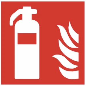 Aufkleber Feuerlöscher Symbol Schild Brandschutzzeichen 30 x 30cm Folie ISO 7010 - Bild 1 von 1
