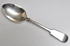 Vintage Hallmarked Large Silverplate Fiddle Serving Spoon - 8.5" Length - Picture 1 of 3