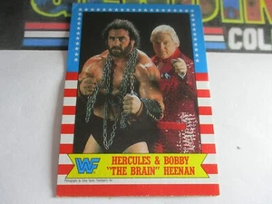 WWF Hercules & Bobby "The Brain" Heenan Trading Card #9 1985 - Picture 1 of 2