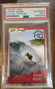 PSA Auto Encased Carissa Moore Surf Wsl Brazil Panini #10 World Champion - Picture 1 of 2