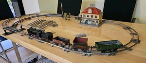 Sehr schöne Märklin Zuganlage, Spur 0, Uhrwerk, 1930er Jahre - Bild 1 von 24