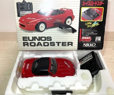 NIKKO EUNOS ROADSTER 1/10 RC Car Red Vintage Working Collectible Japan - Image 1 of 4