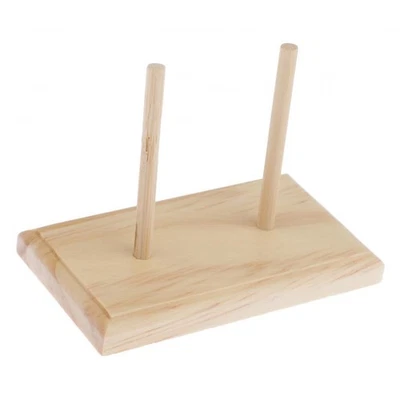 Natural Wood Spool Sewing Thread Rack, Wooden Embroidery - Image 1 of 3