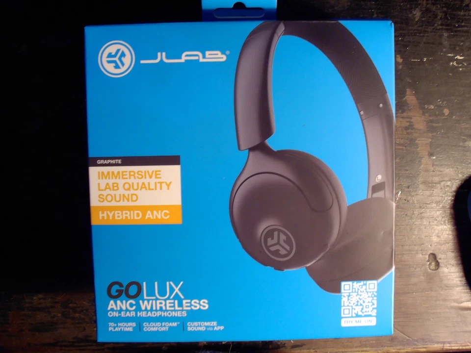JLAB-GO  LUX ANC WIRELESS O/E GRAPHITE IMMERSIVE LAB QUALITY SOUND HYBRID ANC. - Image 1 of 1