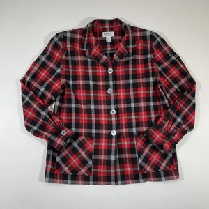 Pendleton 49er Vintage Wool Damen Large Hemd Jacke Shacket rot schwarz kariert - Bild 1 von 11