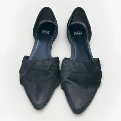 Женские туфли на плоской подошве Eileen Fisher черная кожа размер 8 - Изображение 1 из 4