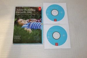 ADOBE PHOTOSHOP ELEMENTS 2018 - 2 CD PACK - INKLUSIVE SERIAL# - EINBAUFERTIG - Bild 1 von 3