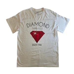 Diamond Supply Co weißes Diamant Logo T-Shirt L neu mit Etikett kostenloser Versand - Bild 1 von 5