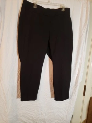 Women's Investments Black Pull On Ankle Pants  16W (H181) - Image 1 of 4