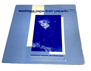 Madonna Papa Don't Preach US 12" Promo black vinyl Record Sire records - Picture 1 of 4