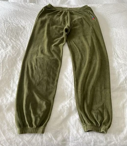 Kule | Women’s Medium | Green Velour Joggers Sweatpants Elastic Waist - Picture 1 of 8