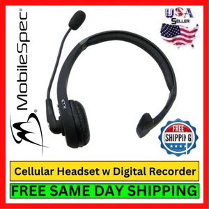 MobileSpec MSCBTOHNCR Bluetooth Headset Noise Canceling Wireless Hands Free Kit - Picture 1 of 13