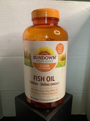 Aceite de pescado Sundown 1200 mg, 300 cápsulas blandas Foto 1 de 4