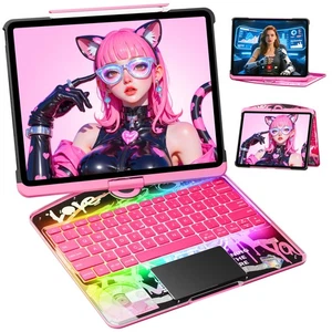 Transparent Case with Wireless Keyboard for iPad Air 13-in.(M3/M2, 2025/2024)... - Picture 1 of 8