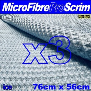 3x Jumbo Microfibre Window Cleaning Cloths Glass Mirror Polish 76cm x 56cm Scrim - Picture 1 of 1