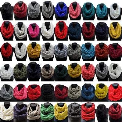 MARKENLOS Strickschal Loop Schal Rundschal Schlauchschal Halstuch Winter Schal Damen Neu