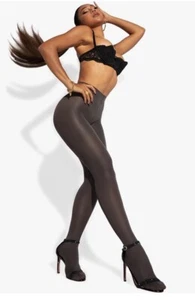 Sofsy Opaque Tights Pantyhose Italy Matte High Waist Gray 40 Den Size 2-S New - Picture 1 of 18