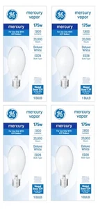 GE 30971 Mercury Vapor H39, E39 Base, HID Light Bulb, 4 Pack - Picture 1 of 4