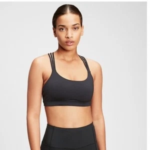 GAP Eclipse Bra M MEDIUM Black NWT Sports Bra Medium Support - Picture 1 of 6