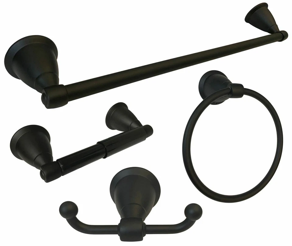 Black Bath Accessories Set Bath Accessories Towel Bar Bathroom Hardware Ring 110 - Image 1 of 1