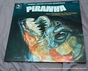 PIRANHA Pino Donaggio-Rare Original Issue 1979 Soundtrack LP Vinyl - Foto 1 di 4