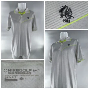 Nike Golf Dri-Fit Polo Shirt Men XL White Gray Polyester Algonquin GC YGI C5-59 - Picture 1 of 15