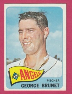 1965 Topps # 242 George Brunet -- Los Angeles Angels -- Box 722-306